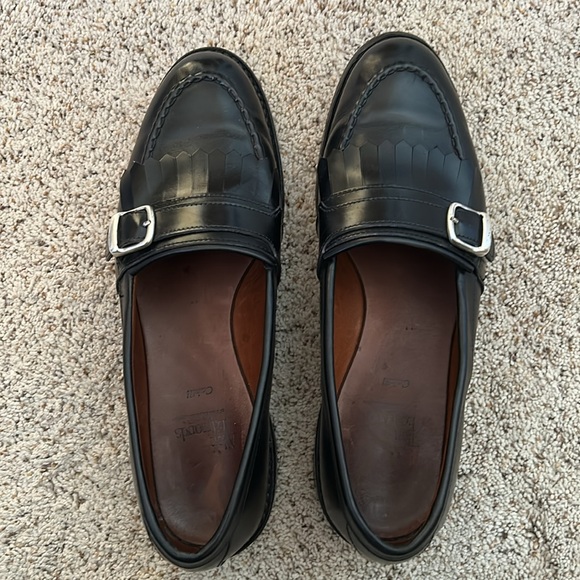 Allen Edmonds / Cahill Men's Black Leather Loafers with Buckle 9.5D Made in USA - Picture 2 of 13